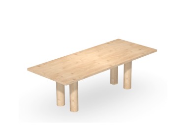 Rechthoek Eiken Cilinder 4x
